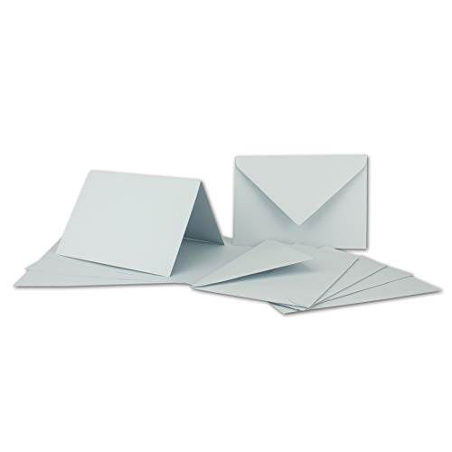 ARTOZ FLORETTA 25x DIN B6 Faltkarten-Set mit DIN B6 Umschlägen - light blue - 12 x 16,9 cm - 200 g/m² - pastellfarbenes Papier von ARTOZ