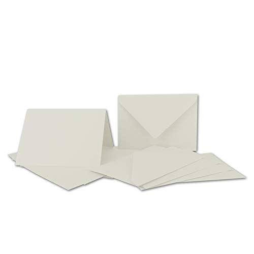 ARTOZ FLORETTA 50x DIN B6 Faltkarten-Set mit DIN B6 Umschlägen - light grey - 12 x 16,9 cm - 200 g/m² - pastellfarbenes Papier von ARTOZ