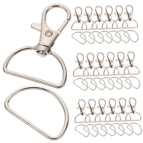 ARTSEWPLY 35Sätze Multifunktionale D Ring Snap Haken Schlüsselanhänger Clips für DIY Projekte Robust und Vielseitig Einsetzbar für Handwerk und Schlüsselorganisation von ARTSEWPLY