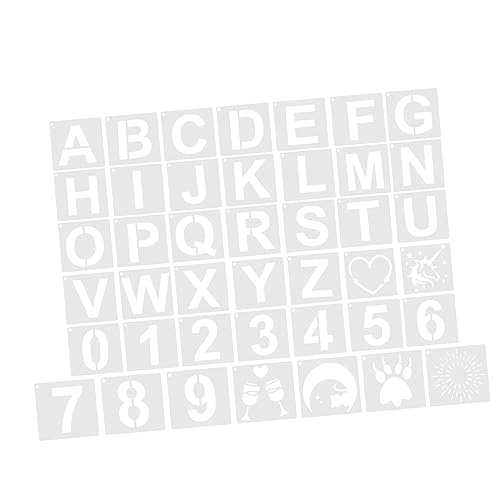 ARTSEWPLY 42Stücke Teiliges Schablonen für Wiederverwendbare Zahlenschablonen für Scrapbooking Tagebuchgestaltung und DIY Projekte Hochwertiges Flexibles von ARTSEWPLY