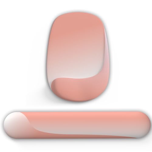 ARTSO Ergonomische Tastatur-Handgelenkauflage, Memory-Schaum-Handgelenkauflage, Mauspad-Set für Computertastatur, einfaches Tippen und Schmerzlinderung für Büro, Zuhause, Dusty Rose Pink von ARTSO