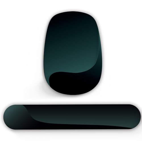ARTSO Mauspad mit Handgelenkauflage, Tastatur-Handgelenkauflage, Mauspad, Handgelenkstütze, ergonomisches einfaches Tippen und Schmerzlinderung für Tastatur, Maus, Blaugrün, Schwarz ARTSO Mauspad mit Handgelenkauflage, Tastatur-Handgelenkauflage, Mauspad, Handgelenkstütze, ergonomisches einfaches Tippen und Schmerzlinderung für Tastatur, Maus, Blaugrün, Schwarz von ARTSO