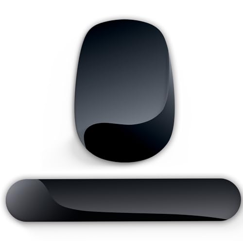 ARTSO Tastatur-Handgelenkauflage und Maus-Handgelenkauflage, Memory-Schaum, ergonomisches Mauspad-Set für Büro, Gaming, einfaches Tippen, Schiefergrau / Schwarz ARTSO Tastatur-Handgelenkauflage und Maus-Handgelenkauflage, Memory-Schaum, ergonomisches Mauspad-Set für Büro, Gaming, einfaches Tippen, Schiefergrau / Schwarz von ARTSO