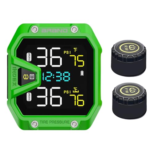 ARVALOLET Motorrad IP65 wasserdichtem Reifendruck -Monitor (grün extern) von ARVALOLET