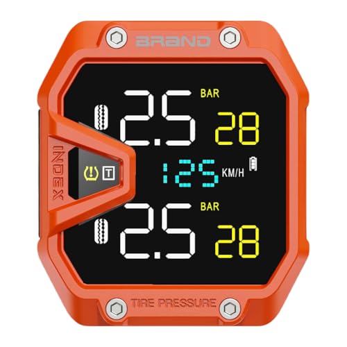 ARVALOLET Motorrad IP65 wasserdichtem Reifendruck -Monitor -Sensor (Orange Externa ARVALOLET Motorrad IP65 wasserdichtem Reifendruck -Monitor -Sensor (Orange Externa von ARVALOLET
