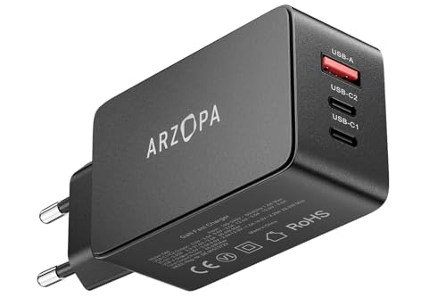 ARZOPA 65 Watt, 100-240V USB C Ladegerät, Schnellladegerät für iPhone, Pixel und mehr und kompatibel mit Allen Oben genannten von ARZOPA