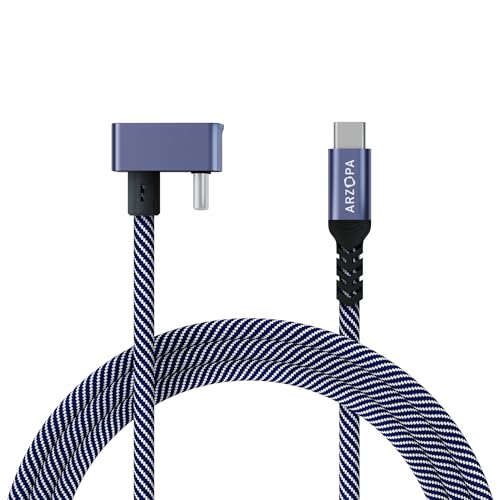 ARZOPA USB C Kabel 100W PD Schnellladung & 10Gbps Datenübertragung, U Förmiges 90° Design (abgewinkelt), 1m Nylon geflochten, kompatibel mit iPhone 15/16, MacBook, iPad Pro, Galaxy S24 von ARZOPA