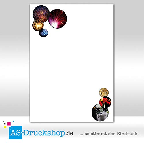 Designpapier Feiern - Party - Silvester / 25 Blatt/DIN A5 / 90 g-Offsetpapier von AS-Druckshop