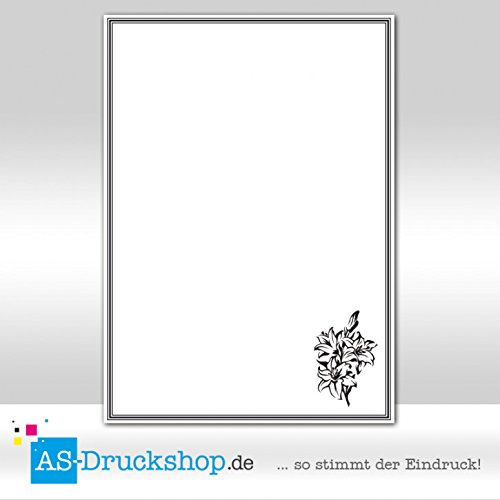 Designpapier Trauer - Trauergrafik / 100 Blatt/DIN A5 von AS-Druckshop