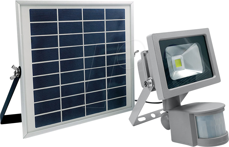 AS-SCHWABE 46978 - LED-Solarleuchte, Strahler, 10 W, 550 lm, 5000K, mit Bewegungsme von AS SCHWABE