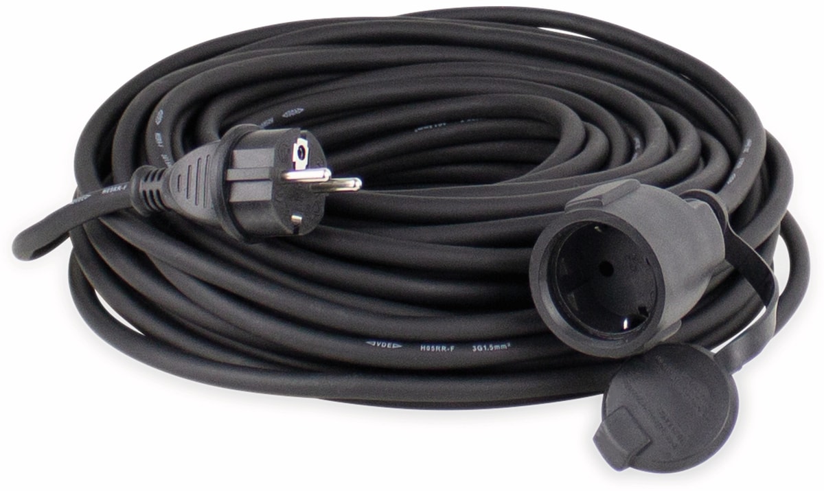 AS SCHWABE Gummi Schutzkontaktverlängerung 5 m, 3x1,5 mm², schwarz AS SCHWABE Gummi Schutzkontaktverlängerung 5 m, 3x1,5 mm², schwarz von AS Schwabe