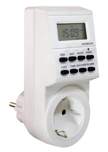 AS Schwabe 24032 Steckdosen-Zeitschaltuhr digital Wochenprogramm 3500W IP20 von AS Schwabe