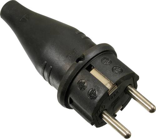 AS Schwabe 60412 Schutzkontaktstecker Vollgummi 230V Schwarz IP44 von AS Schwabe