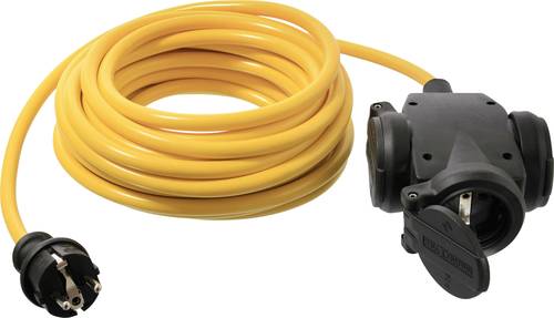 AS Schwabe 61451 Strom Verlängerungskabel 16A Gelb 3.00m AT-N07V3V3-F 3G 2,5mm² von AS Schwabe
