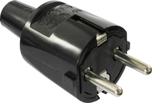 AS Schwabe 62222 Schutzkontaktstecker PVC 230V Schwarz von AS Schwabe