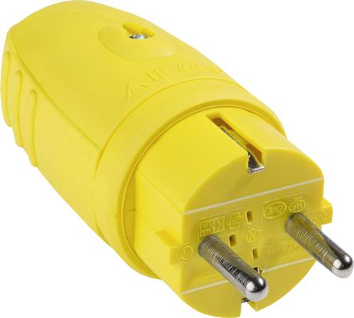 AS Schwabe 62403 Schutzkontaktstecker Gummi 230V Gelb IP44 von AS Schwabe