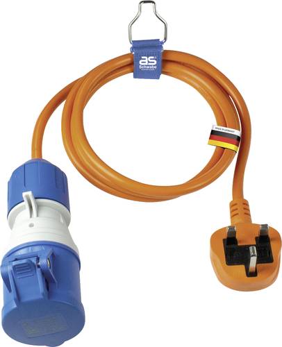 AS Schwabe 660486 Strom Adapterkabel 16A Orange 1.5m H05VV-F 3G 1,5mm² von AS Schwabe