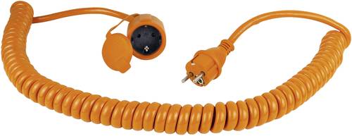 AS Schwabe 70413 Strom Verlängerungskabel 16A Orange 5m H07BQ-F 3G 1,5mm² Spiralkabel von AS Schwabe