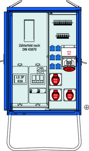 AS Schwabe A-V-E 2 44 kVA Baustromverteiler 61832 400V 80A von AS Schwabe