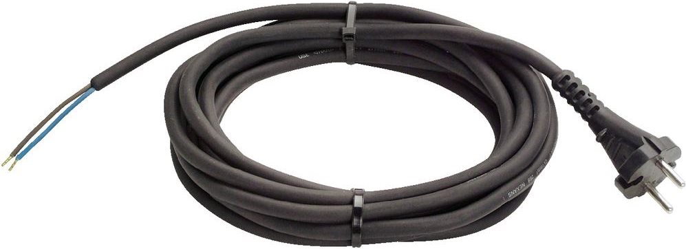 AS Schwabe Strom Anschlusskabel [ Konturen-Stecker - Kabel, offenes Ende] Schwarz 5.00 m 70530 (70530) von AS Schwabe