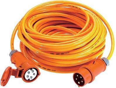 AS Schwabe Strom Verlängerungskabel [ CEE-Stecker - CEE-Kupplung] 16 A Orange 10.00 m mit Phasenwender 60564 (60564) von AS Schwabe