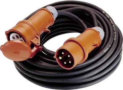 as - Schwabe 60595 Strom Verlängerungskabel 16 A Schwarz 5 m mit Phasenwender (60595) von AS Schwabe