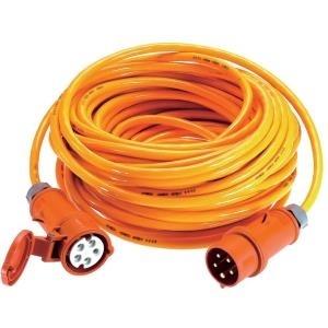 as - Schwabe Strom Verlängerungskabel [ CEE-Stecker - CEE-Kupplung] 32 A Orange 25 m 59623 (59623) von AS Schwabe
