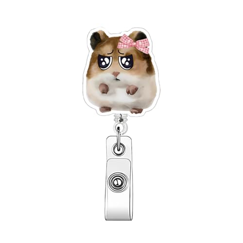 Lustiger Hamster-Ausweishalter mit Krokodilklemme, niedlicher Ausweishalter, einziehbar, rutschfester Ausweishalter, Acryl-Ausweishalter, Ausweishalter für Krankenschwester, Arzt, Büroangestellte Lustiger Hamster-Ausweishalter mit Krokodilklemme, niedlicher Ausweishalter, einziehbar, rutschfester Ausweishalter, Acryl-Ausweishalter, Ausweishalter für Krankenschwester, Arzt, Büroangestellte von ASABITE