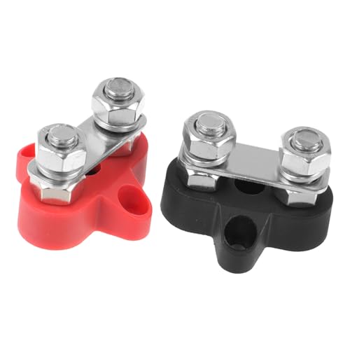 ASAKKURA 2 Stück Autobatterieklemmen Auto Klemmenblock Verteilerklemmenblock Bootsklemmenblock Batterie Sammelschiene Batterieklemmenbolzen Klemmenblock Für Marine Verteilungsblock von ASAKKURA