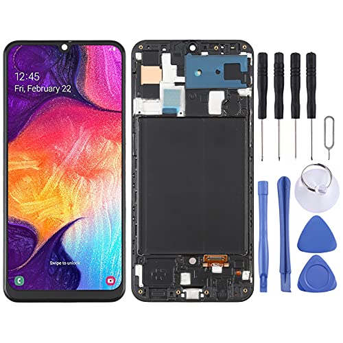 Handy-Ersatz-LCD-Display OLED-Material LCD-Bildschirm und Digitizer Vollmontage mit Rahmen für Samsung Galaxy A50 SM-A505 von ASAMOAH