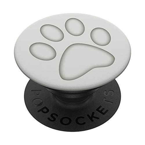 Grauer Hundepfote auf dunklem Weiß PopSockets mit austauschbarem PopGrip Grauer Hundepfote auf dunklem Weiß PopSockets mit austauschbarem PopGrip von ASBPops