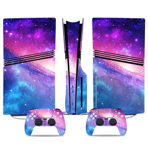 Für PS5 Pro Skin Disc Edition & Für PS5 Pro Skin Digital Edition Konsole Und Controller Vinyl Cover Skins Wraps Kratzfest Kompatibel 03678 Skins Wraps Geschenk(Disc Version) von ASBVRJF