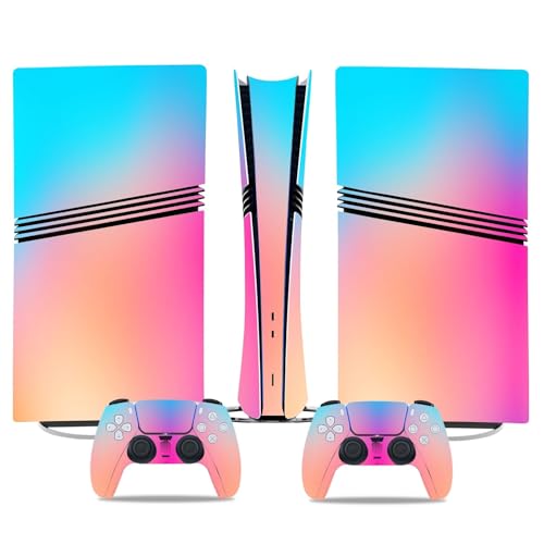 Für PS5 Pro Skin Disc Edition & Für PS5 Pro Skin Digital Edition Konsole Und Controller Vinyl Cover Skins Wraps Kratzfest Kompatibel 07994 Skins Wraps Geschenk(Disc Version) von ASBVRJF