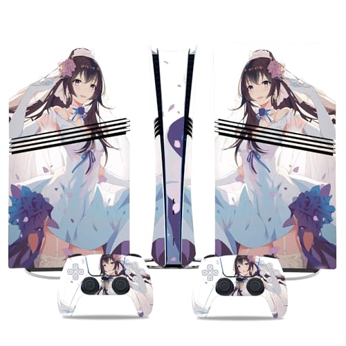 Für PS5 Pro Skin Disc Edition & Für PS5 Pro Skin Digital Edition Konsole Und Controller Vinyl Cover Skins Wraps Kratzfest Kompatibel 15816 Skins Wraps Geschenk(Disc Version) von ASBVRJF