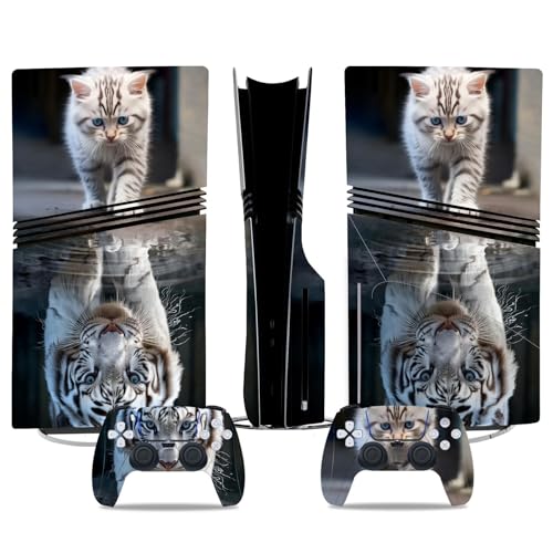 Für PS5 Pro Skin Disc Edition & Für PS5 Pro Skin Digital Edition Konsole Und Controller Vinyl Cover Skins Wraps Kratzfest Kompatibel 16701 Skins Wraps Geschenk(Disc Version) von ASBVRJF