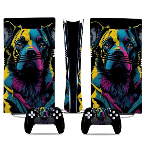 Für PS5 Pro Skin Disc Edition & Für PS5 Pro Skin Digital Edition Konsole Und Controller Vinyl Cover Skins Wraps Kratzfest Kompatibel 17133 Skins Wraps Geschenk(Digital Edition) von ASBVRJF