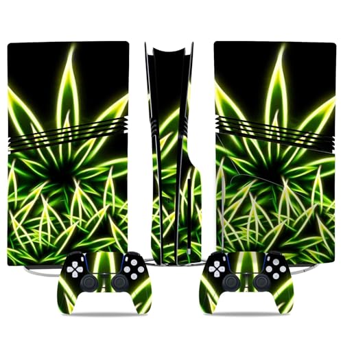 Für PS5 Pro Skin Disc Edition & Für PS5 Pro Skin Digital Edition Konsole Und Controller Vinyl Cover Skins Wraps Kratzfest Kompatibel 18711 Skins Wraps Geschenk(Disc Version) von ASBVRJF
