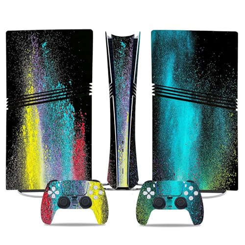 Für PS5 Pro Skin Disc Edition & Für PS5 Pro Skin Digital Edition Konsole Und Controller Vinyl Cover Skins Wraps Kratzfest Kompatibel 53872 Skins Wraps Geschenk(Digital Edition) von ASBVRJF