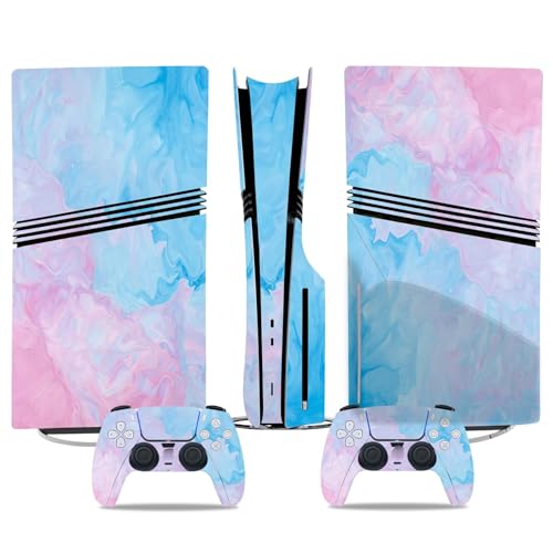Für PS5 Pro Skin Disc Edition & Für PS5 Pro Skin Digital Edition Konsole Und Controller Vinyl Cover Skins Wraps Kratzfest Kompatibel 60293 Skins Wraps Geschenk(Disc Version) von ASBVRJF