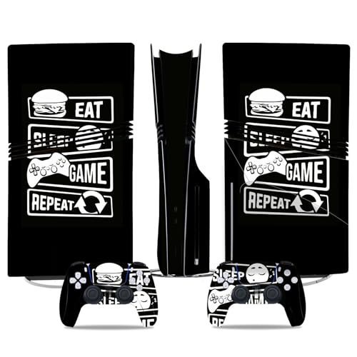 Für PS5 Pro Skin Disc Edition & Für PS5 Pro Skin Digital Edition Konsole Und Controller Vinyl Cover Skins Wraps Kratzfest Kompatibel 62346 Skins Wraps Geschenk(Disc Version) von ASBVRJF