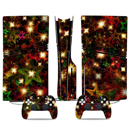 Für PS5 Pro Skin Disc Edition & Für PS5 Pro Skin Digital Edition Konsole Und Controller Vinyl Cover Skins Wraps Kratzfest Kompatibel 63187 Skins Wraps Geschenk(Digital Edition) von ASBVRJF