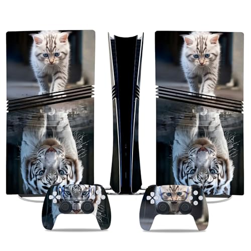 Für PS5 Pro Skin Disc Edition & Für PS5 Pro Skin Digital Edition Konsole Und Controller Vinyl Cover Skins Wraps Kratzfest Kompatibel 74442 Skins Wraps Geschenk(Disc Version) von ASBVRJF