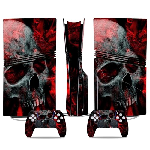 Für PS5 Pro Skin Disc Edition & Für PS5 Pro Skin Digital Edition Konsole Und Controller Vinyl Cover Skins Wraps Kratzfest Kompatibel 82046 Skins Wraps Geschenk(Disc Version) von ASBVRJF