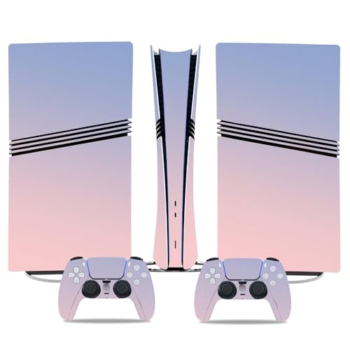 Für PS5 Pro Skin Disc Edition & Für PS5 Pro Skin Digital Edition Konsole Und Controller Vinyl Cover Skins Wraps Kratzfest Kompatibel 85876 Skins Wraps Geschenk(Disc Version) von ASBVRJF
