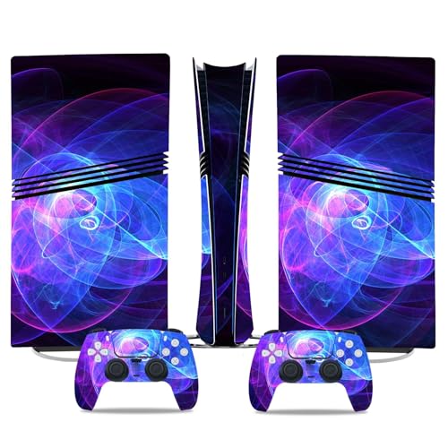 Für PS5 Pro Skin Disc Edition & Für PS5 Pro Skin Digital Edition Konsole Und Controller Vinyl Cover Skins Wraps Kratzfest Kompatibel 88399 Skins Wraps Geschenk(Disc Version) von ASBVRJF