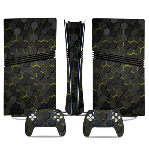 Für PS5 Pro Skin Disc Edition & Für PS5 Pro Skin Digital Edition Konsole Und Controller Vinyl Cover Skins Wraps Kratzfest Kompatibel 89565 Skins Wraps Geschenk(Disc Version) von ASBVRJF