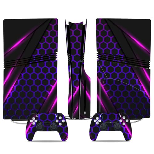 Für PS5 Pro Skin Disc Edition & Für PS5 Pro Skin Digital Edition Konsole Und Controller Vinyl Cover Skins Wraps Kratzfest Kompatibel 91533 Skins Wraps Geschenk(Disc Version) von ASBVRJF