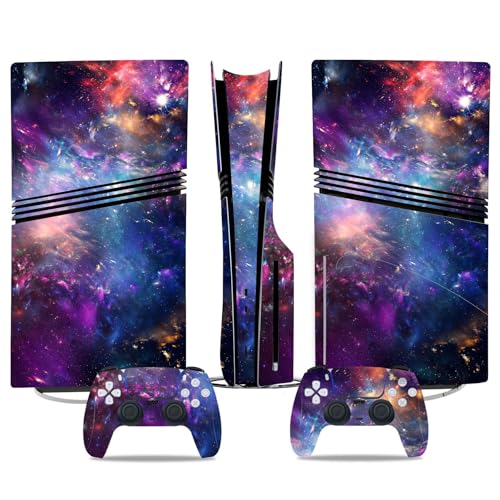 Für PS5 Pro Skin Disc Edition & Für PS5 Pro Skin Digital Edition Konsole Und Controller Vinyl Cover Skins Wraps Kratzfest Kompatibel 95065 Skins Wraps Geschenk(Disc Version) von ASBVRJF