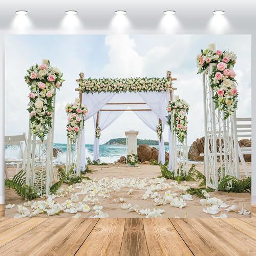 ASDCXZ Blumenwand Hintergrund 3x2m, Rose Weiß Blume Ozean im Freien Fotowand Hintergrund, Vinyl Fotobox Hintergrund für Hochzeit Geburtstag Brautdusche Party, Portrait Fotostudios Hintergründe ASDCXZ Blumenwand Hintergrund 3x2m, Rose Weiß Blume Ozean im Freien Fotowand Hintergrund, Vinyl Fotobox Hintergrund für Hochzeit Geburtstag Brautdusche Party, Portrait Fotostudios Hintergründe von ASDCXZ