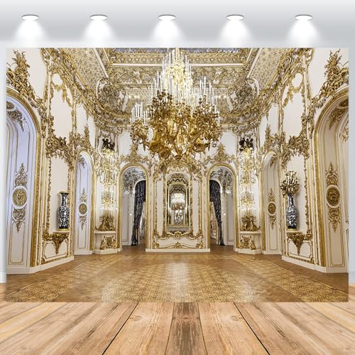 ASDCXZ Schloss Hintergrund 2.5x1.8m, Weiß Gold Spektakulär Fotowand, Vinyl Fotobox für Geburtstag Party Direktsaat Kinder Shooting, Portrait Fotostudios ASDCXZ Schloss Hintergrund 2.5x1.8m, Weiß Gold Spektakulär Fotowand, Vinyl Fotobox für Geburtstag Party Direktsaat Kinder Shooting, Portrait Fotostudios von ASDCXZ